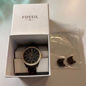 Tortoiseshell Fossil Watch